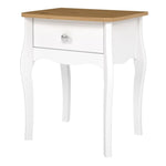 Baroque Nightstand in Pure White Iced Coffee Lacquer in UK