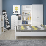 4 You Tall Narrow Bookcase in Pearl White in UK