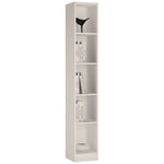 4 You Tall Narrow Bookcase in Pearl White