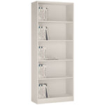 4 You Tall Wide Bookcase In Pearl White