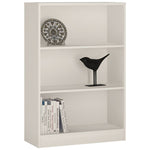 4 You Medium Wide Bookcase In Pearl White UK