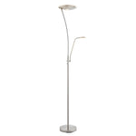 Alassio Floor Lamp - Frosted  Satin Chrome