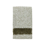 Herringbone Faux Mohair Throw - Olive