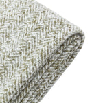 Herringbone Faux Mohair Throw - Olive