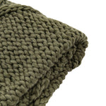 Cable Knit Diamond Throw - Olive in uk