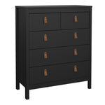 Barcelona Chest 3+2 Drawers in Matt Black