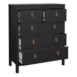 Barcelona Chest 3+2 Drawers in Matt Black in UK