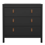 Barcelona Chest 3 Drawers in Matt Black in UK