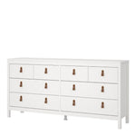 Barcelona Double Dresser 4+4 Drawers in White UK