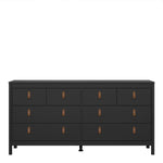 Barcelona Double Dresser 4+4 Drawers in Matt Black UK