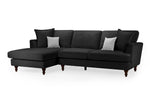 Bari Sofa Black Left Hand Facing Corner in UK