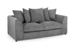 Amsterdam Jumbo Sofa - Grey 3 Seater in UK