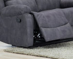 Alaska Suede Fabric Manuel Recliner Corner Sofa 