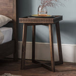 Boho Bedside Table - Brown