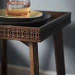 Boho Bedside Table - Brown