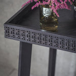 Boho Bedside Table - Black