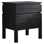 Boho Bedside 2 Drawer Chest - Black