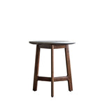 Barcelona Side Table - Dark wood / Marble in UK