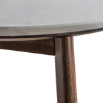 Barcelona Side Table - Dark wood / Marble UK