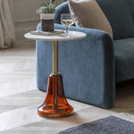 Bilbao Side Table - Orange / White 