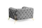 Bexley Chesterfield Sofa - Grey Armchair uk