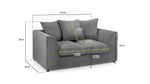 Amsterdam Jumbo Sofa Grey 2 Seater UK