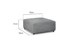 Belah Footstool - Grey - 95 CM Dimension